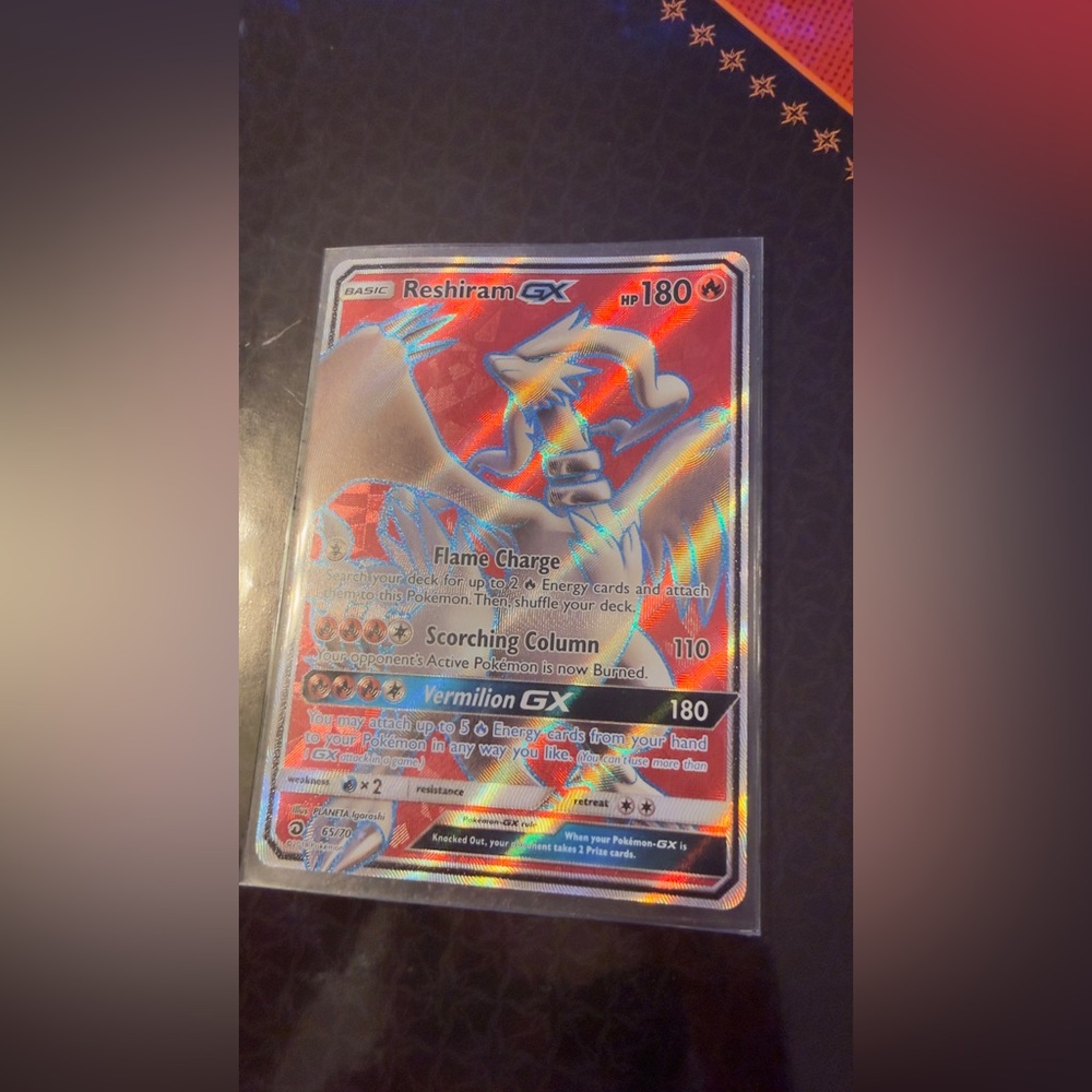 Reshiram GX Pokémon Card